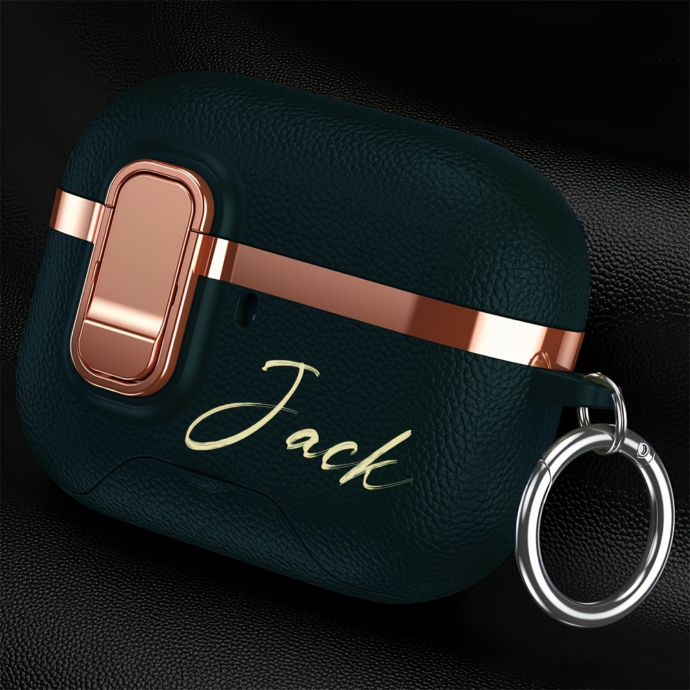 TEMU Personalized Name Letters For A Luxurious Electroplated Tpu Earphone Case, Customizing Your Earphones. Ideal As A Birthday, Christmas, Or