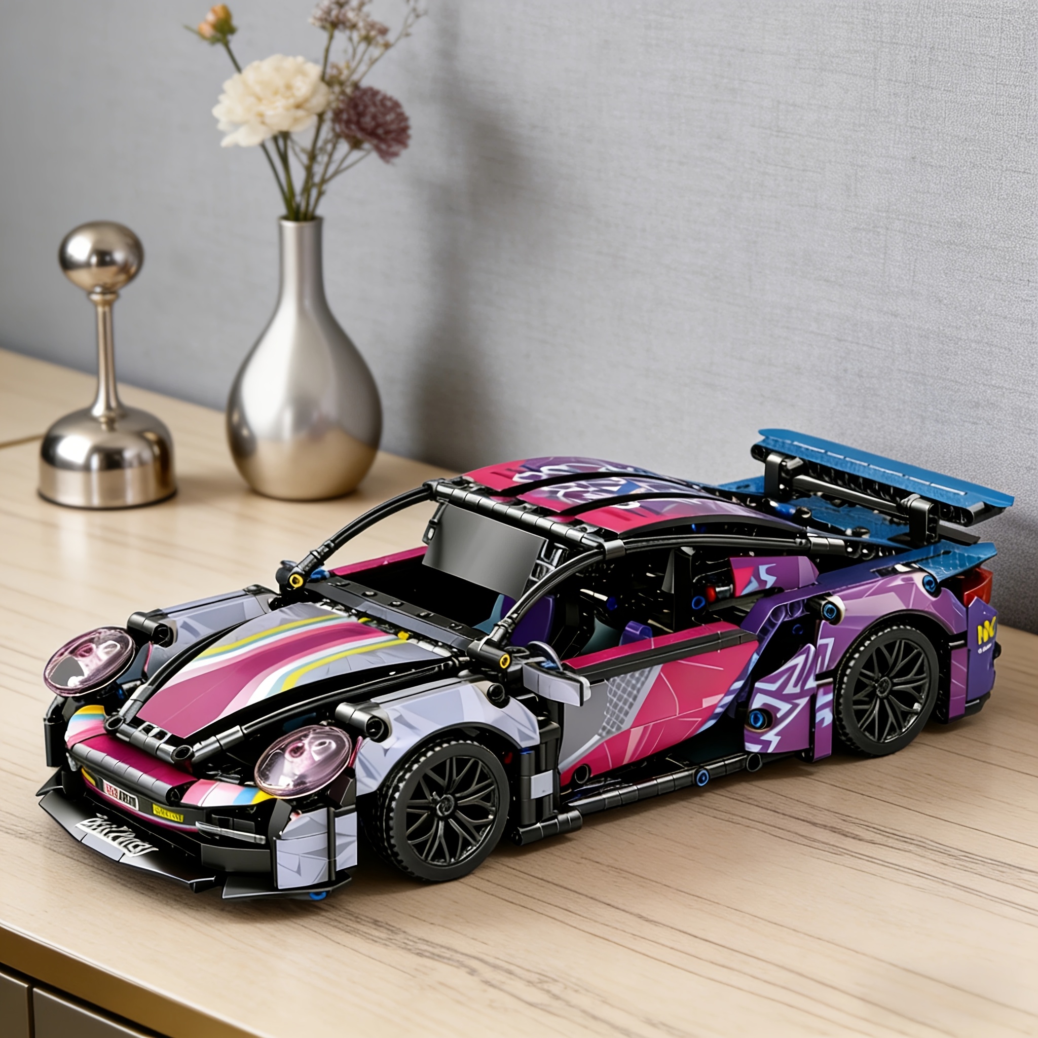 2026 Exquisite Colorful Sports Car Building Block Model