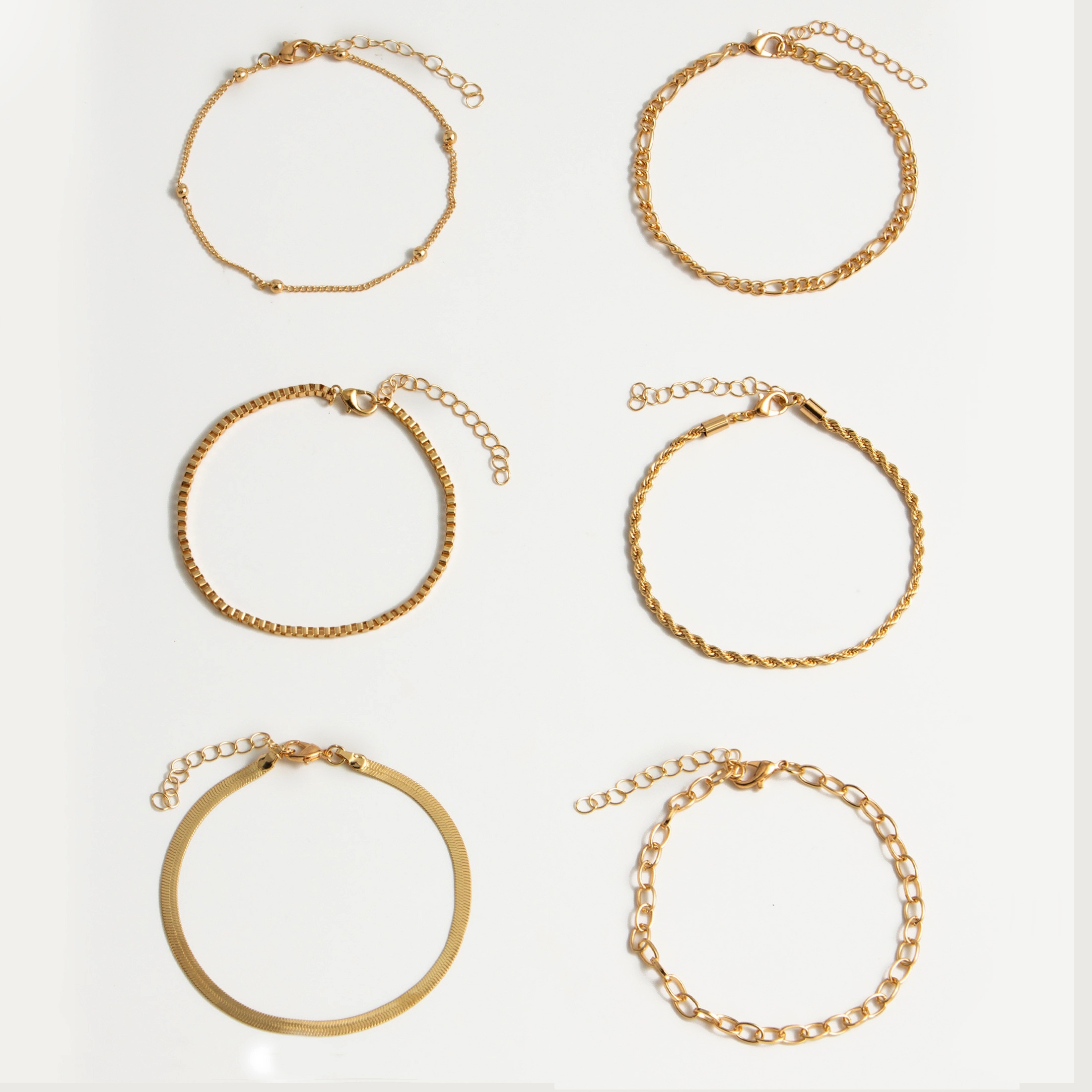 TEMU 6 Stück, Damenmode-Armbänder, Stapelbar für Vielfältiges Stylen, Hypoallergen, Minimalistischer Schicker Stil, Geeignet für den und Partys