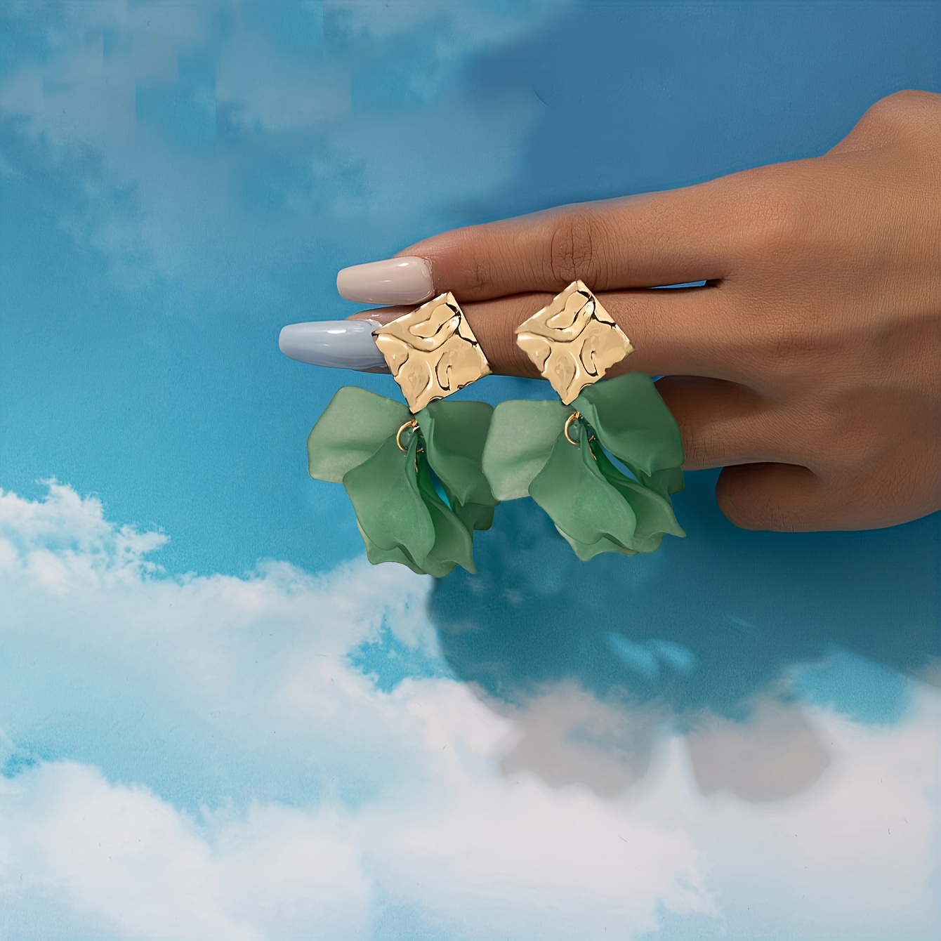 Acrylic Flower Drop Earrings for Daily Outfits & Parties