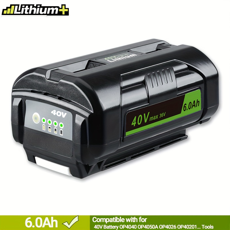 E-shop 1er Pack 6.0Ah OP4040A1 RBL1820G 36V() Lithium Akku Ersatz für Ryobi 40-Volt Max OP4015 OP4026 OP40201 OP40261 OP4030 OP4040 OP40401 OP4050
