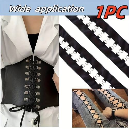 1pc decorative straps decorative straps with black metal d ring buckles suitable for shoes and bag decorative accessories used for sewing and handicrafts sewing supplies accessories