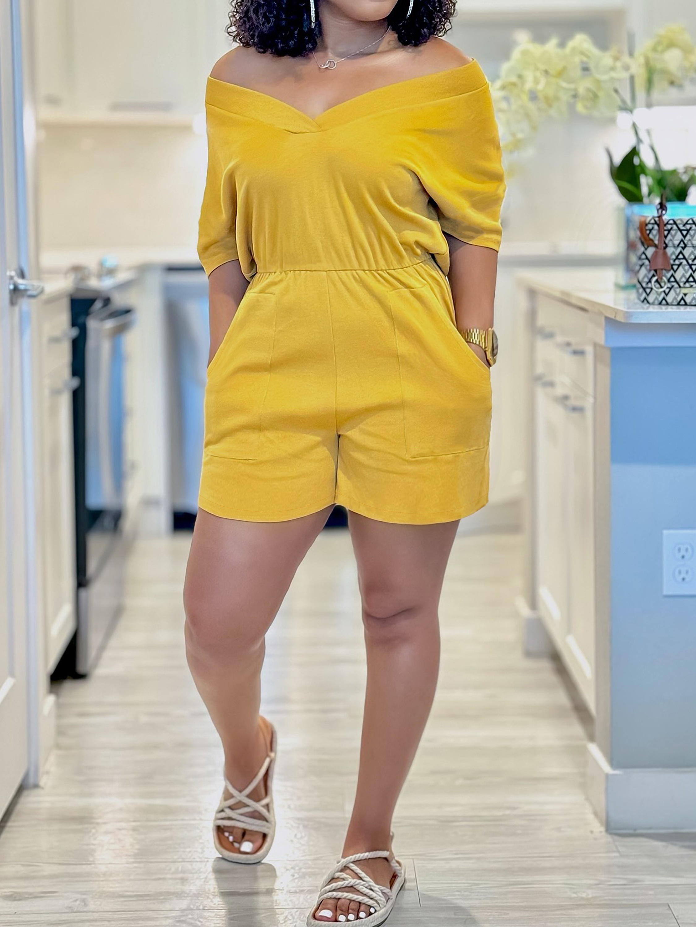 combinaison chic taille à col femme couleur Temu France