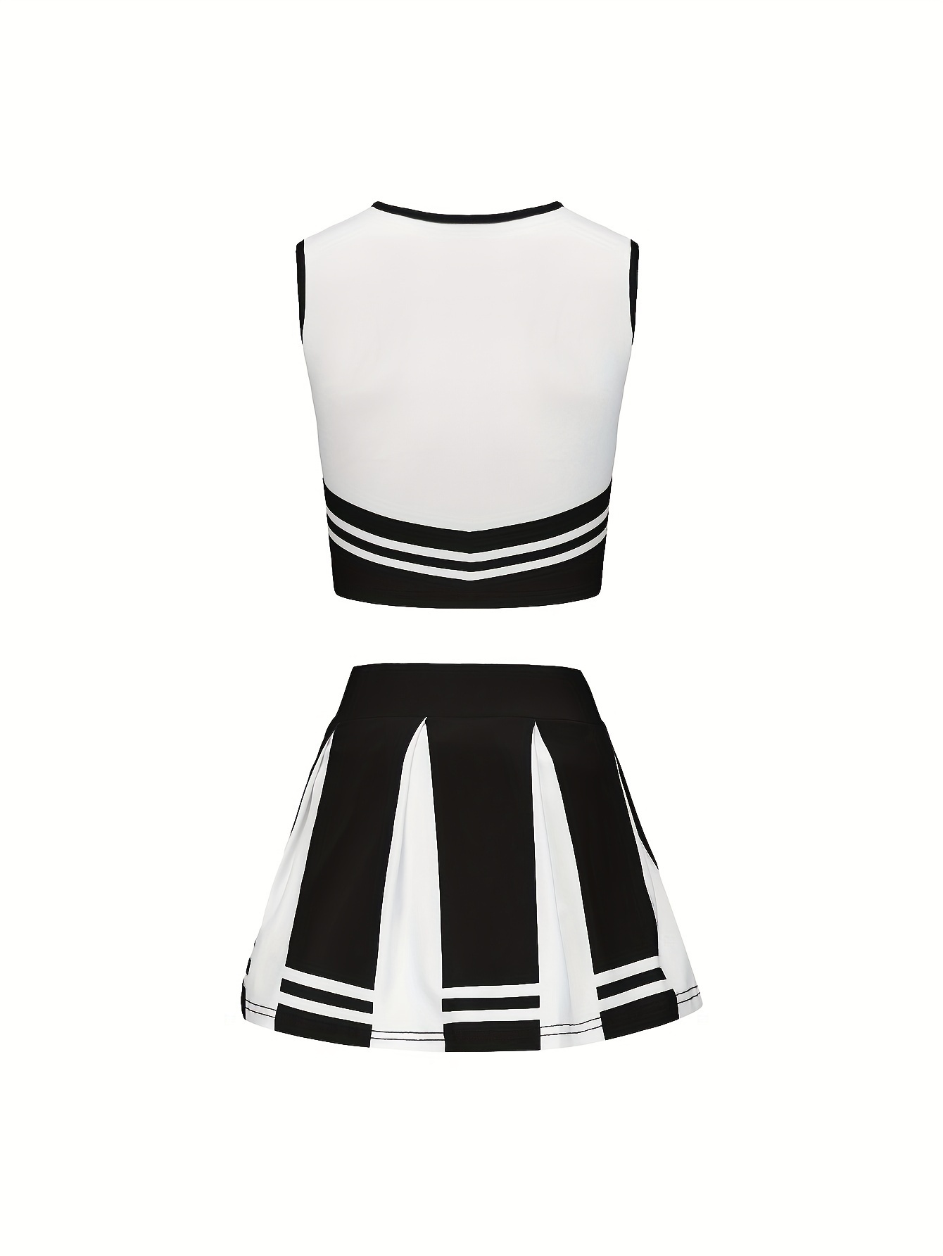 Off Shoulder Black And White Sports Suit Set For Teenage Girls