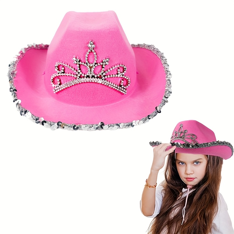 6pcs Pink Party Hats with Halloween Crown Design for Kids