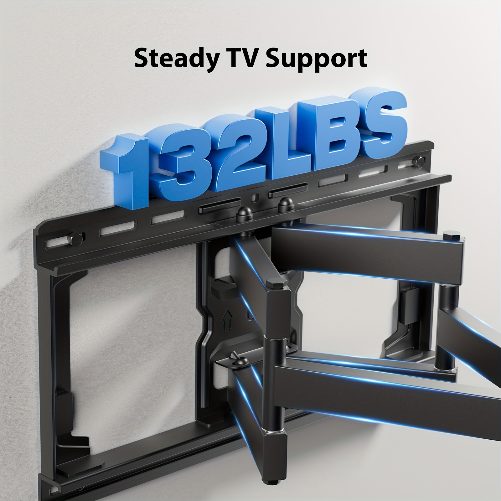 

Vesa 600x400 Black Six-arm Tv Mount, Tilt Tv Bracket, Fits 8" 12" 16" Wood Studs, Fits 42-85 Inch Flat Panel Tvs, Maximum Load 132 Lbs.