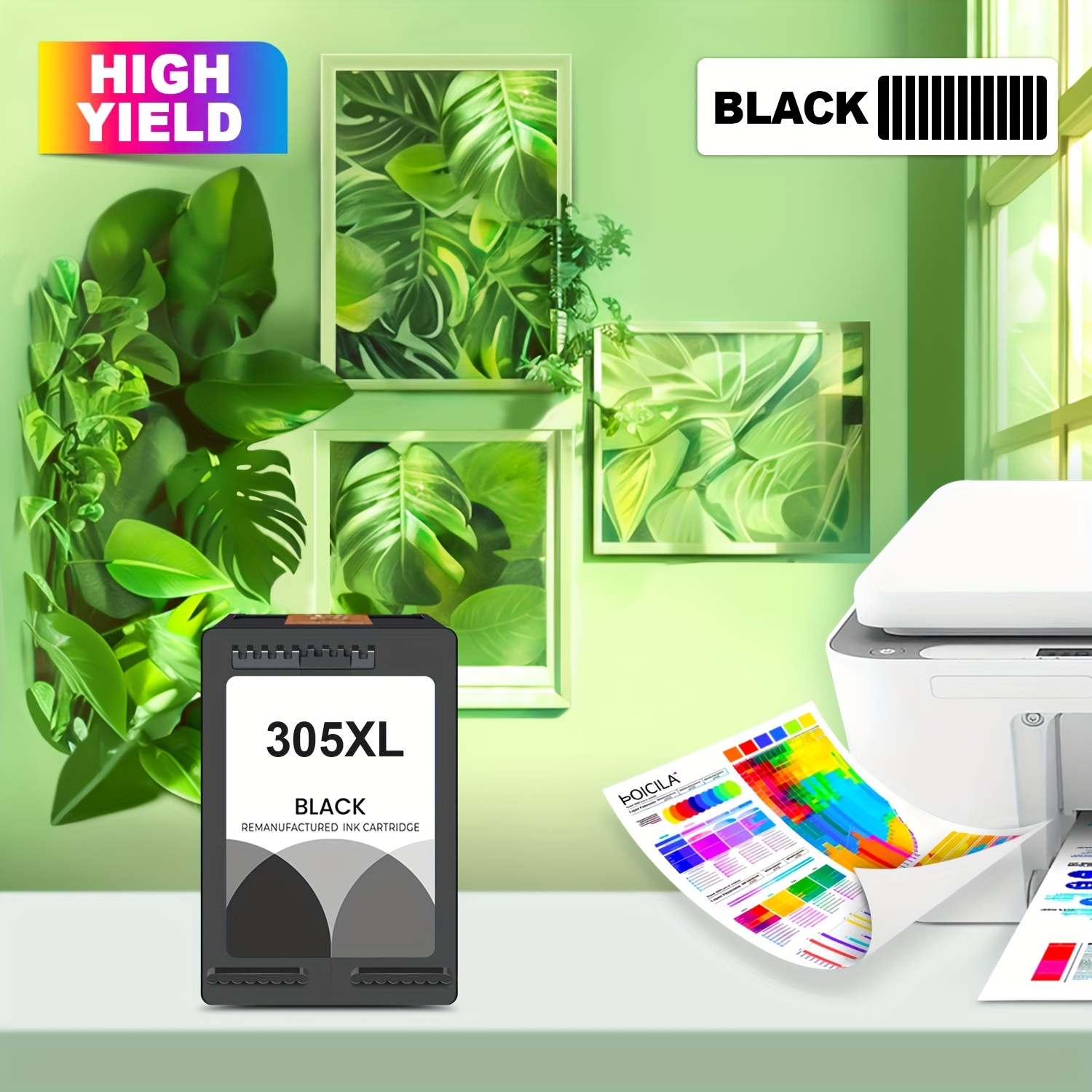 305xl Printer Ink Cartridges Multipack | Replacement For 305xl Black Color, Compatible With For 2800e, 2810e, 2820e, 2821e, 2822e, 2823e, 2800, 2810, 282