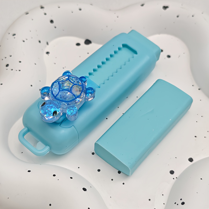 2pcs Cute Turtle Erasers, Retractable Erasers, With Eraser Refills, Office Correction And Cleaning Supplies, School Supplies To Reward Students, Gifts For
