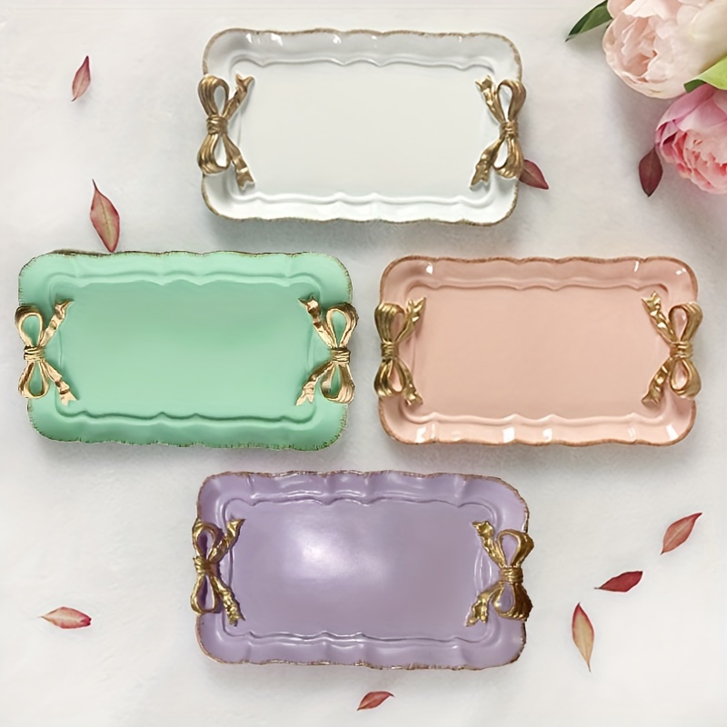 

1pc Plastic Bowknot , Dish, Jewelry & Cosmetic Organizer, - , For & , Decorative Platter
