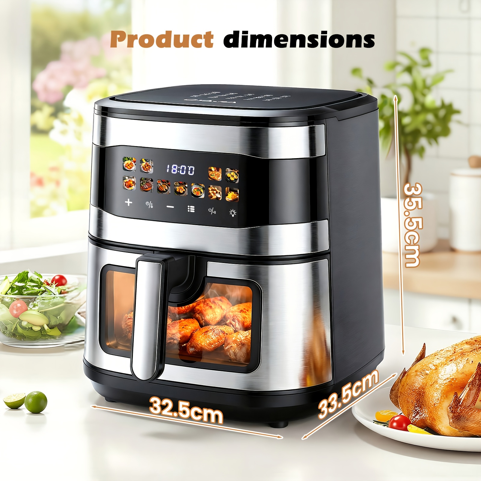 11L XXL Airfryer, 11-in-1 Heteluchtfriteuse Oven