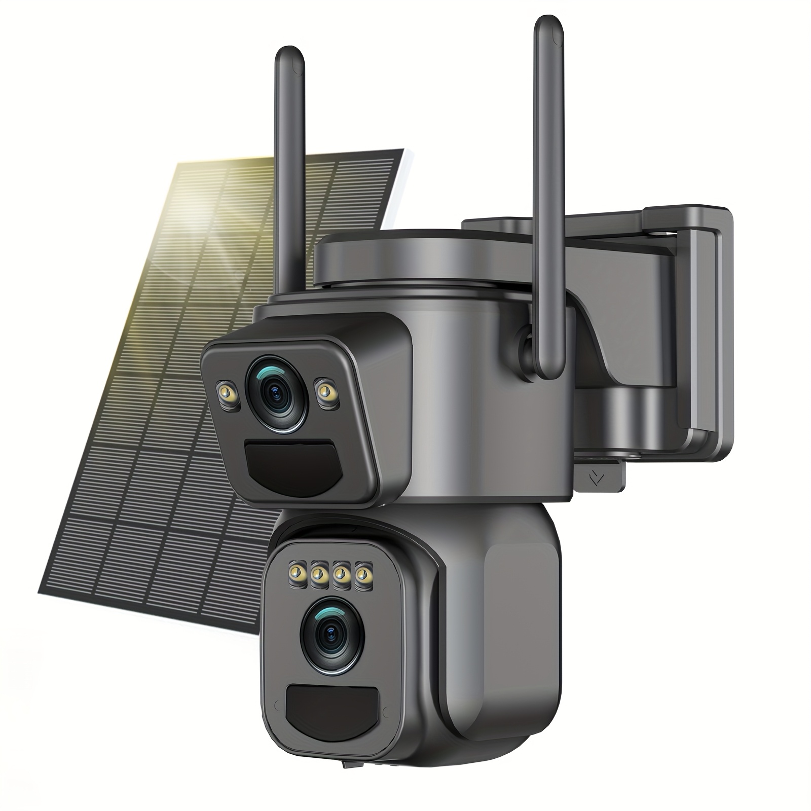 cctv with solar panel battery