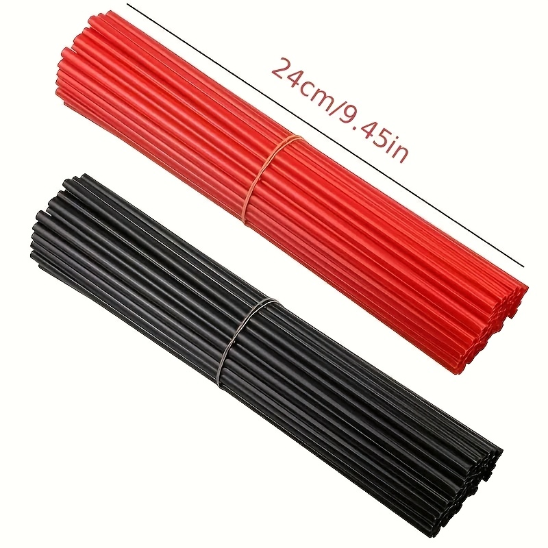 72pcs Enveloppes de * de Roue de Vélo - Manchons en Plastique ABS * pour Protection de Jante, Décoration de Pneu & Visibilité Améliorée - Installation Facile, Non Chargés, Couleurs Mélangées, Accessoires de Vélo