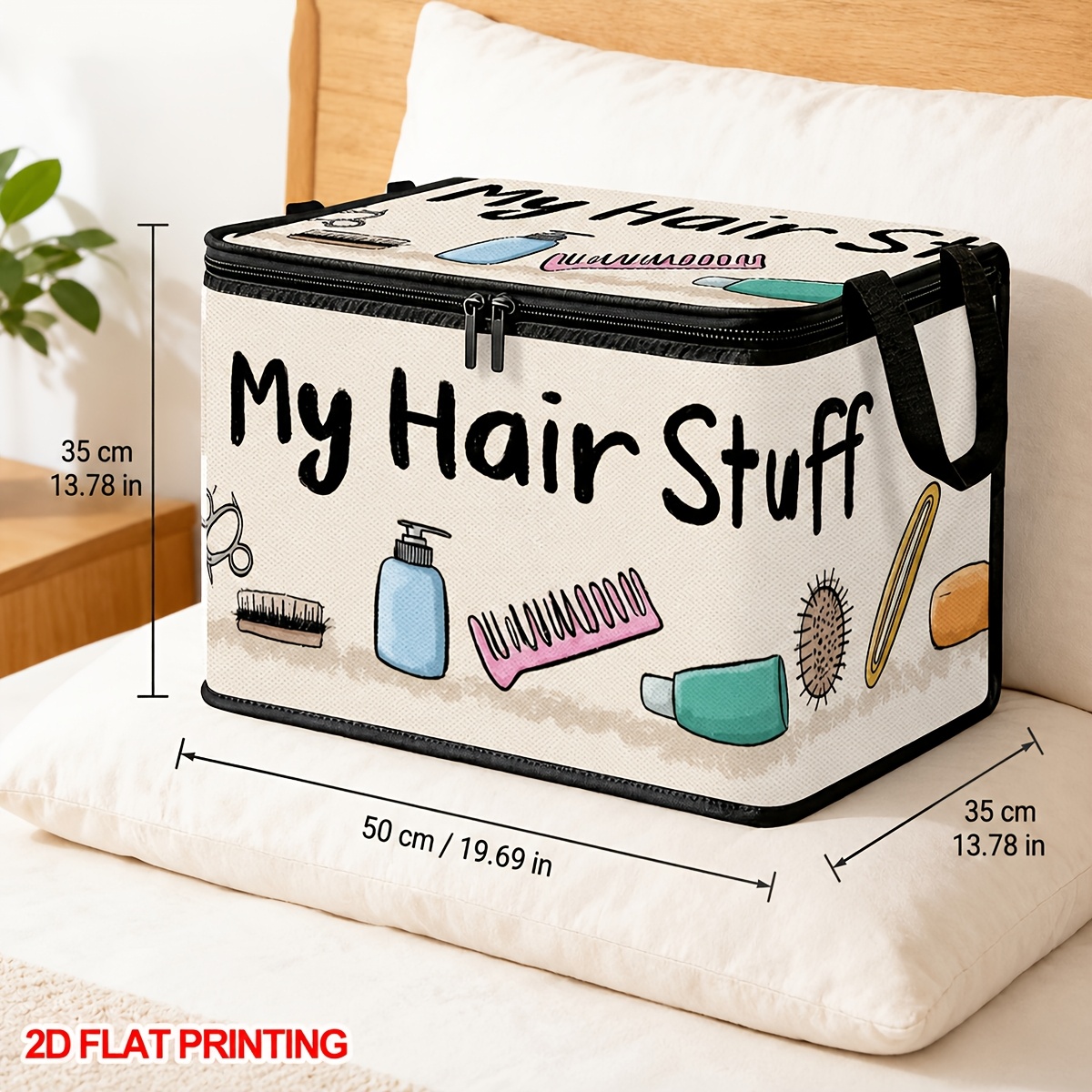 TEMU Supplies With Lid Storage Box, Foldable Storage Container, Large Capacity, Book Organization, Holiday Gift, Office Tidy, Under Bed Storage,