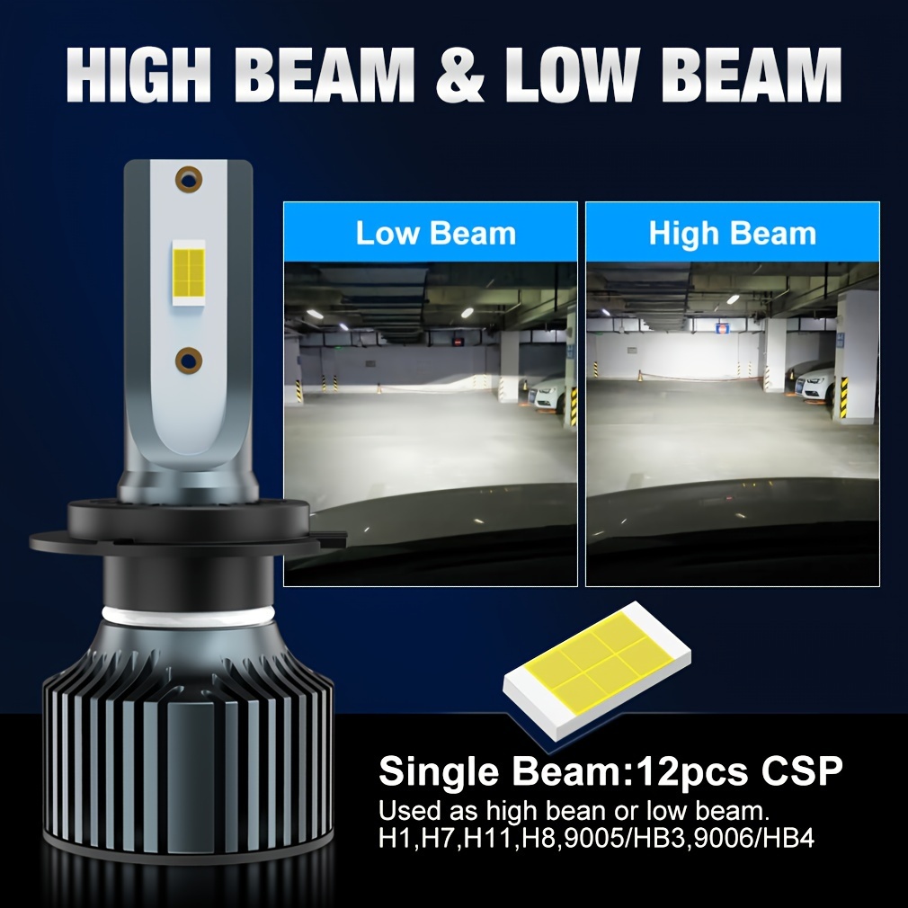 set of 2pcs 40000lm h4 h7 led 3570 csp h1 h8 h11 9005 hb3 9006 hb4 car lights canbus   6500  Product details 3