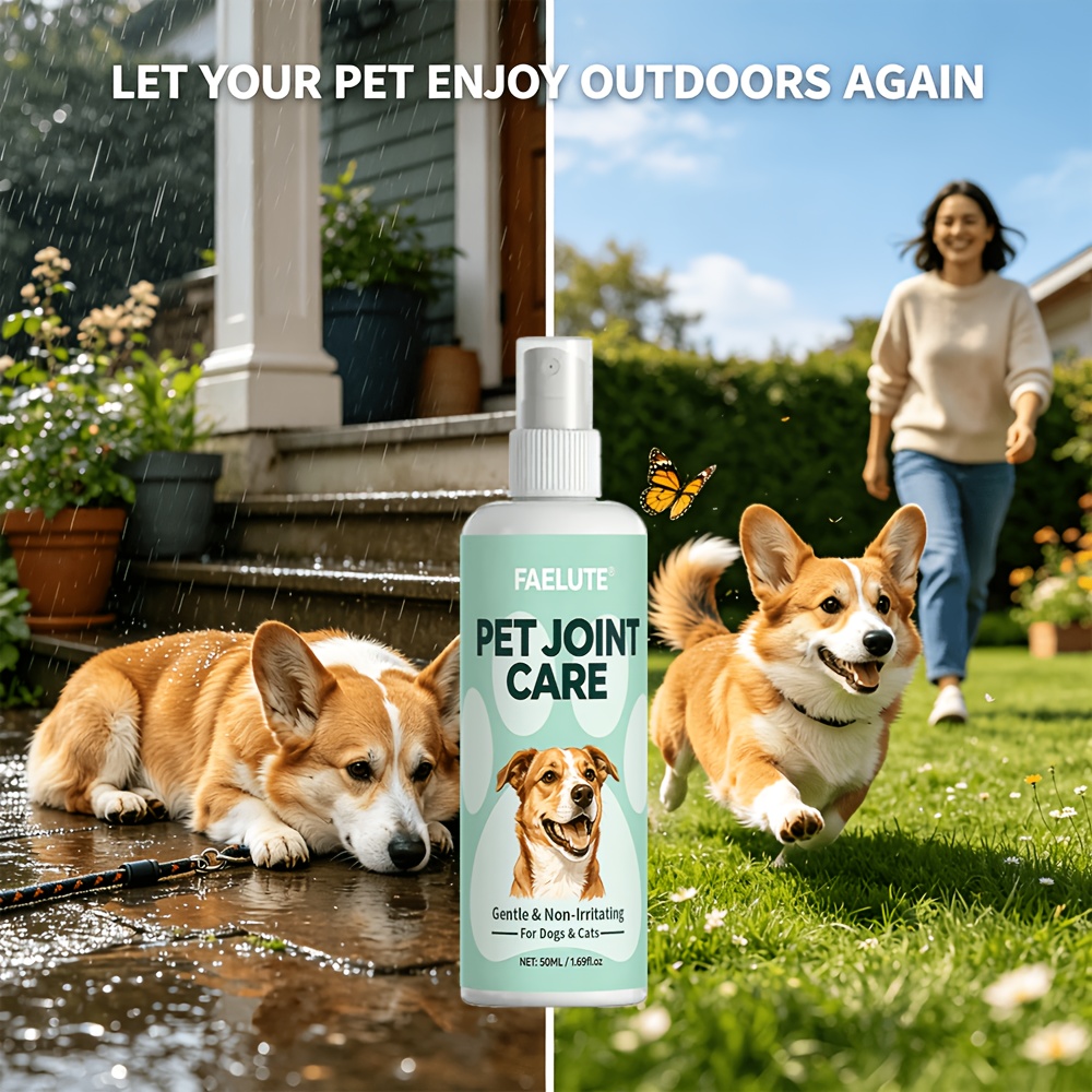 FAELUTE Pet Bee Venom Joint Care Spray - for Senior & Young Pets, Daily Joint Comfort Support, Gentle Spray Formula for Dogs & Cats