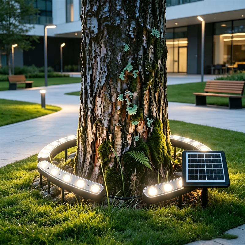 TEMU Outdoor Solar Tree Light And Lawn Light Suitable For Fences, Courtyards, Gardens, Dances, Weddings, Parties, Camping