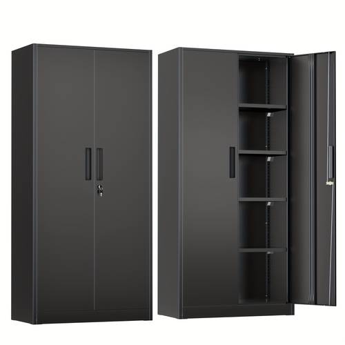 metal office filing cabinet 72 locking black tool steel cabinet with door and 4 shelves steel cabinet with office storage system suitable for home office document room