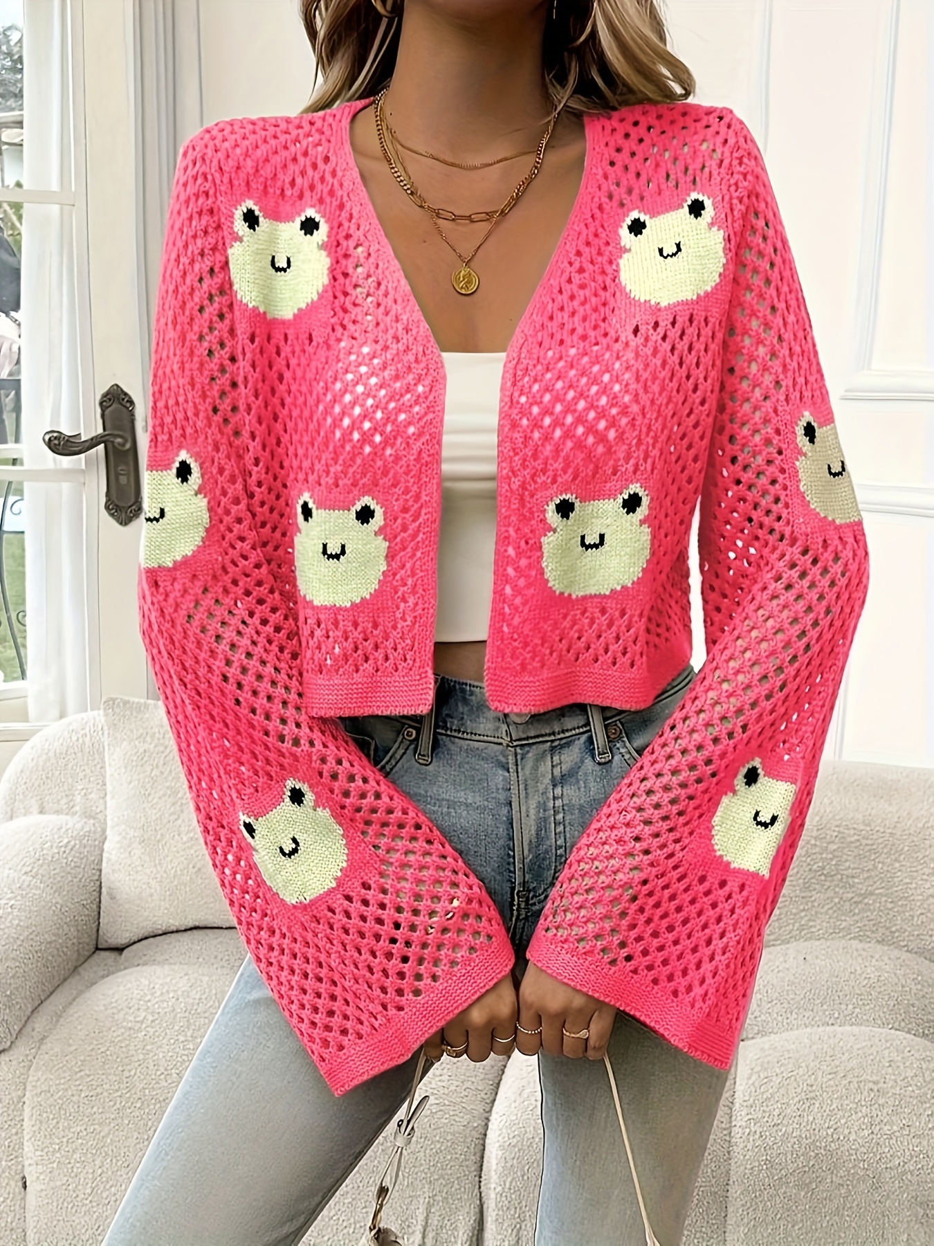 トップス ENOF sheer cardigan enof sheer cardigan