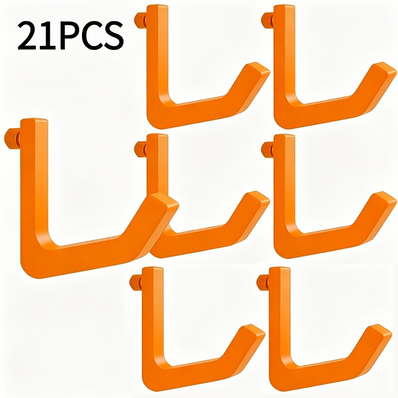 TEMU 21pcs Heavy-duty Durable Hooks For 10.3mm Frame | -bearing Capacity, Wall-mounted, Brushed Surface Treatment, Suitable For Frame, Garage And
