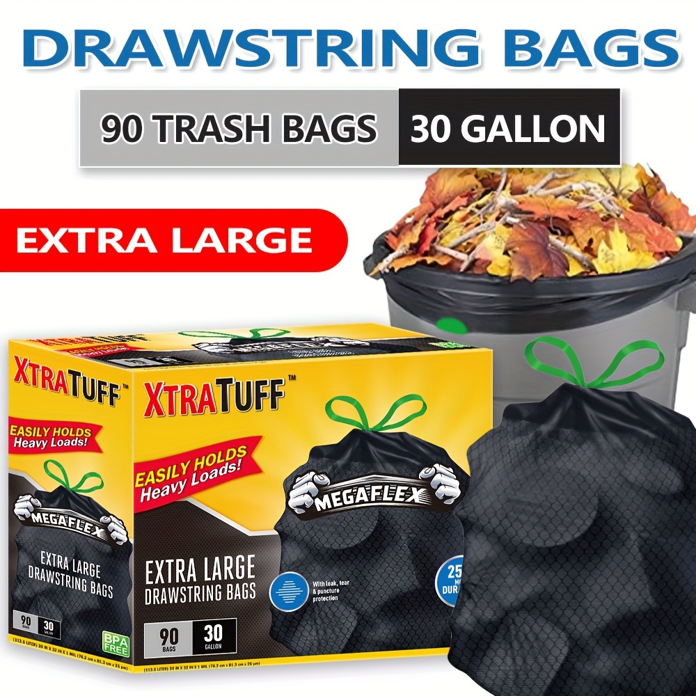 

Disposable Non Tear Drawstring Trash , 30 Gallon For , 90 113.5l Multipurpose Cleaning For , , , - , -,