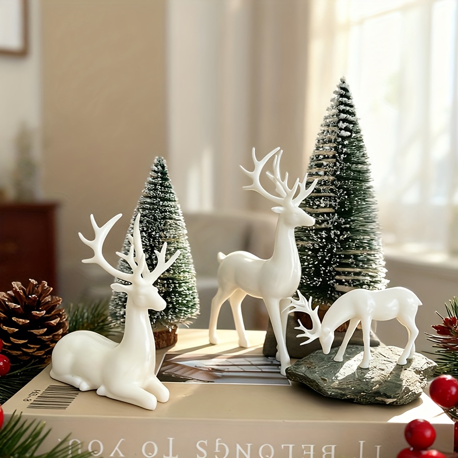 5pcs Family Set Home Indoor Ornaments Christmas Ornaments (a Pair Of Large, 1 Small Head, )