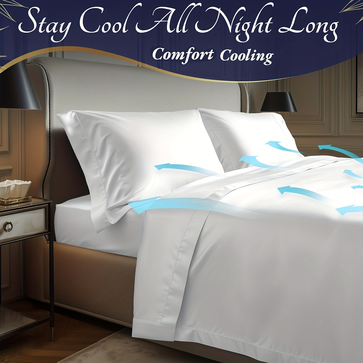 Cooling Bed Sheet King Sets - Luxurious & Ultra-Soft King Size Cooling Sheets for Hot Sleepers - Comfortable & Cool, Bamboo Blend Sheets King Size/Deep Pockets (Pink)-Home Christmas Decorations 19 Cooling Bed Sheet King Sets - Luxurious & Ultra-Soft King Size Cooling Sheets for Hot Sleepers - Comfortable & Cool, Bamboo Blend Sheets King Size/Deep Pockets (Pink)-Home Christmas Decorations - Image 19