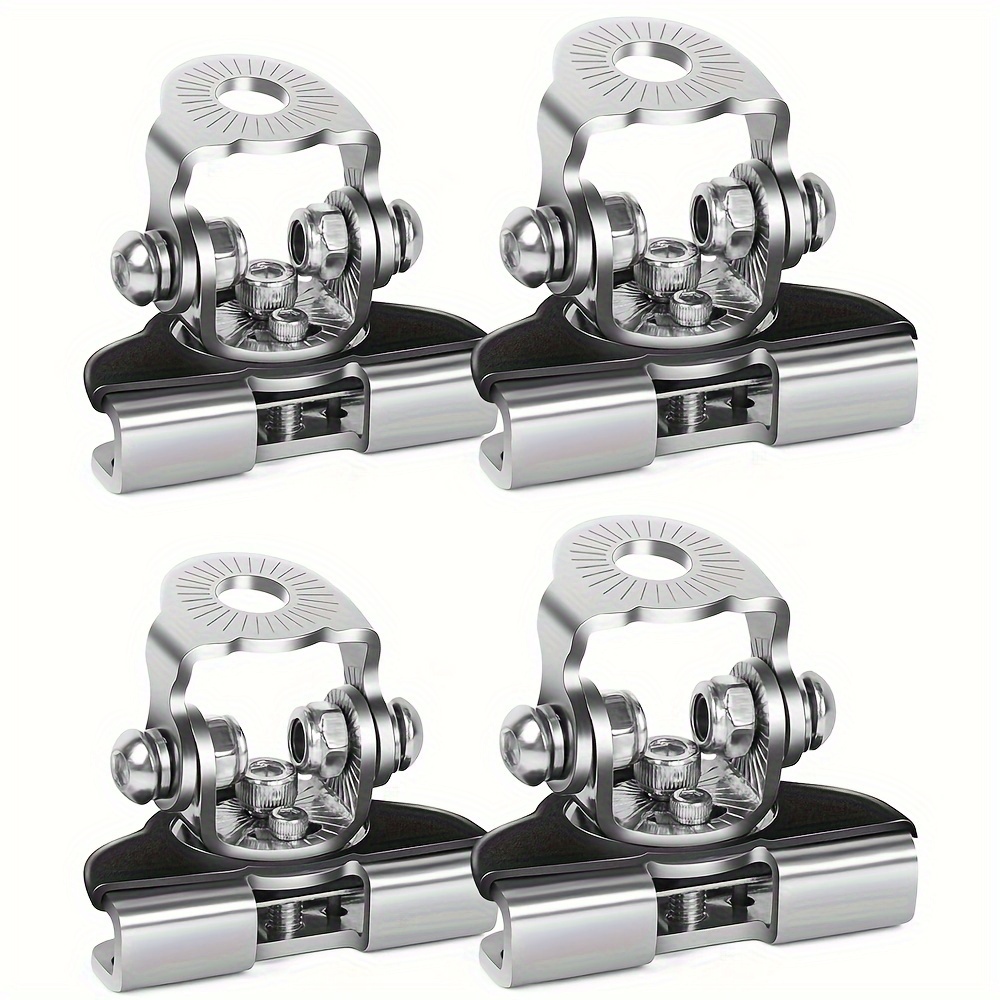 

Yqius Stainless Steel Headlight Mounting Brackets Set Of 4, Adjustable Clamp Holder For Led Light Bar - Universal , Truck, Suv, No-drill Seamless Installation