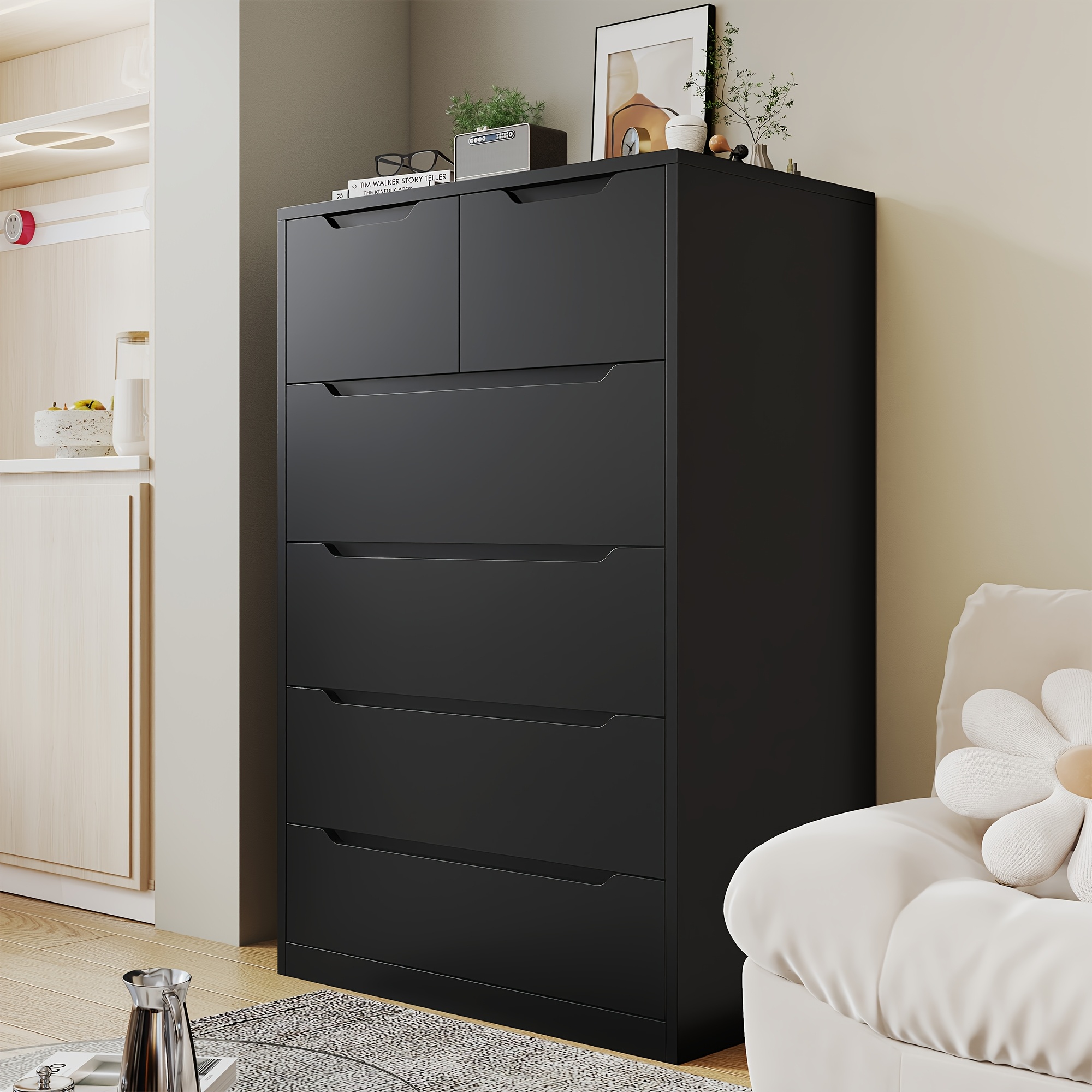 princess polly baby blue dress Tall Wooden Dresser, Dresser for Bedroom with 6 Large Drawers, Tall Chest  of Drawers Modern Wooden Dresser for Living Room, Entryway, Hallway,  Dressing Room, Black, White, Easy Assembly