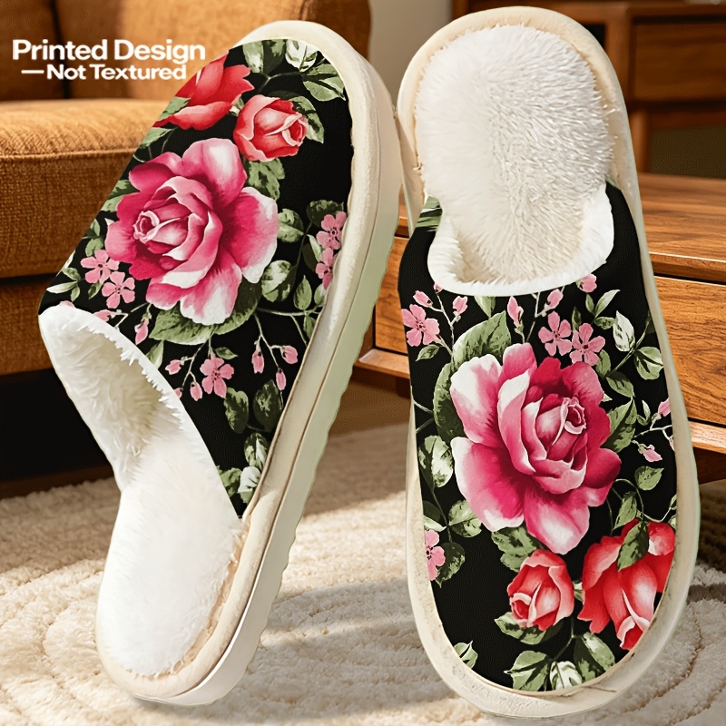 TEMU Printed Design Not Textured New Arrival 2026 Women Is Indoor Slippers Bedroom Slippers With Lightweight Casual Printed House Shoes Gift , Women