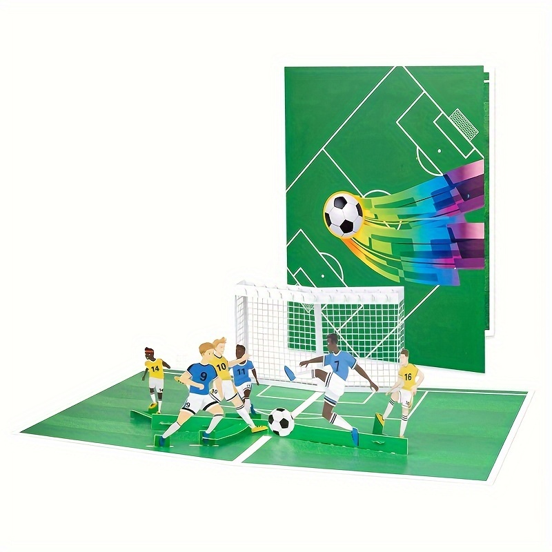 

3d Pop-up Soccer Greeting Card - Perfect For Birthdays, Graduations, Father's Day & More - Ideal Gift For Sports Fans, Family & Friends