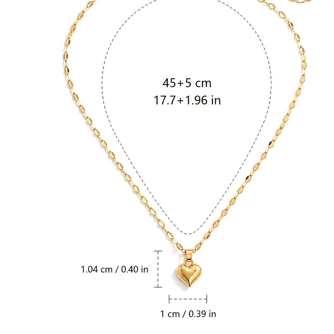 Women's 18K Gold-Plated Heart Pendant Necklace