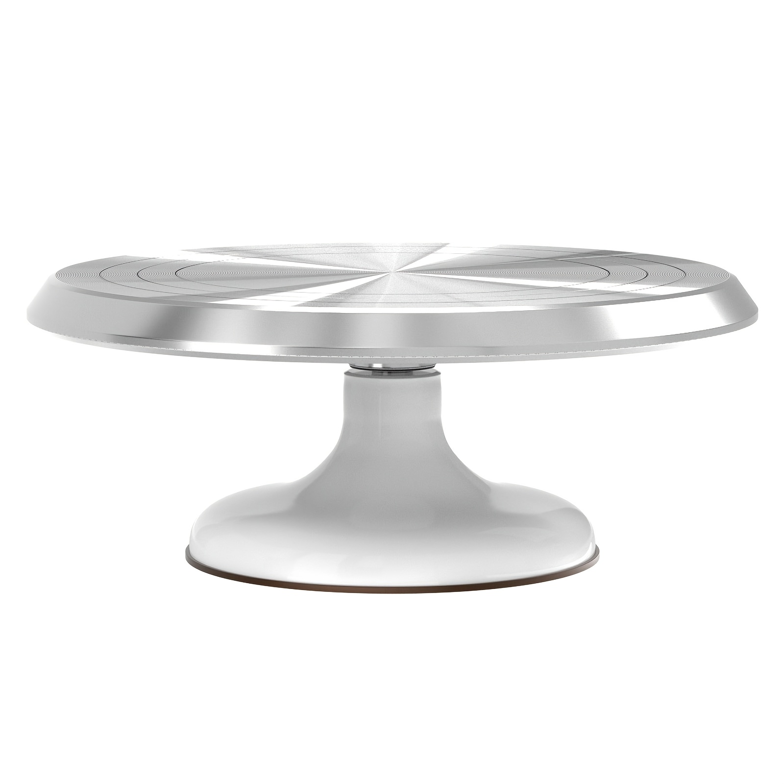 White/pink Baking Cake Turntable And Decoration Table, Rotating Household Baking Tools, 10 Inch Cake Turntable And Cake Decoration Table, Household Baking Tools Plastering
