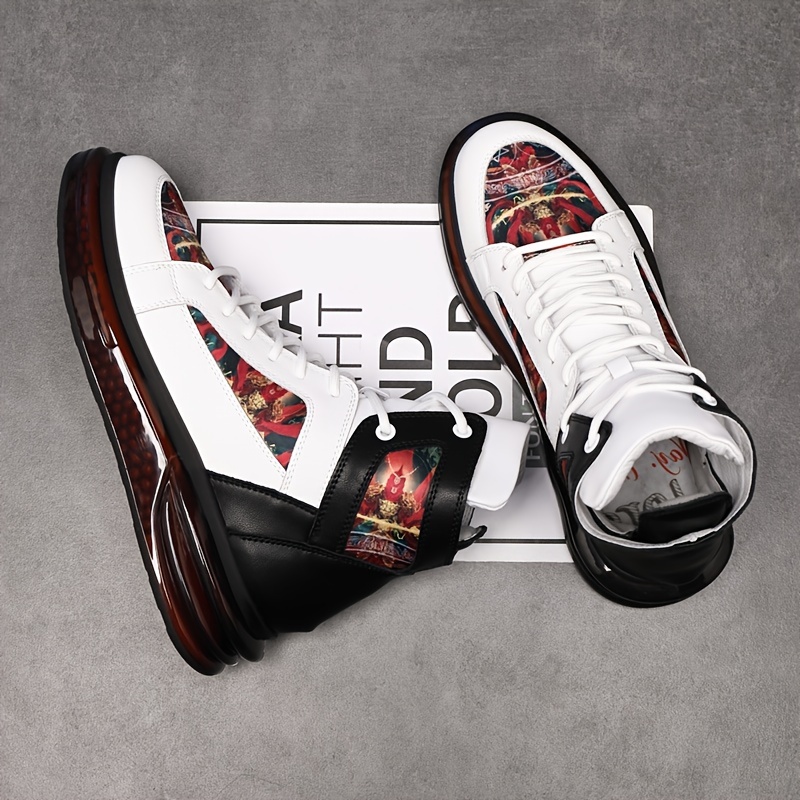 [Chunky Platform Boots] Men's Chunky Platform Boots - Genuine Leather Upper & Sole, Thick Non-Slip Round Toe, All-Season Lace-Up s for Wedding/Party/Casual Wear - Heavy-Duty Cushioned Insole (Split Leather) - All-Terrain Versatile