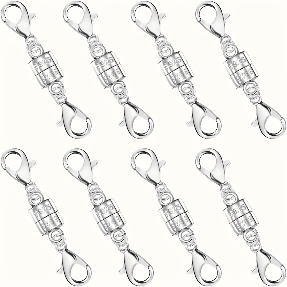 TEMU S925 Double Lobster Magnetic Necklace Clasps, Magnetic Necklace Clasps And Closures For Bracelet Necklace Extender