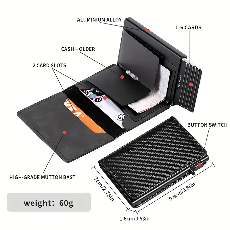wallet credit card holder faux leather slot rfid - Temu Qatar wallet credit card holder faux leather slot rfid - Temu Qatar