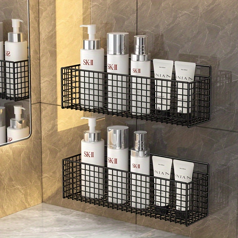 

-install No-drill Metal Bathroom Organizer - -mounted For Toiletries & Accessories, Formaldehyde-free, For & Use