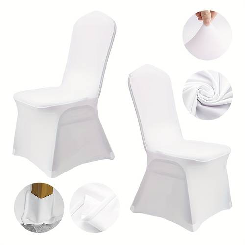 30pcs elastic spandex folding chair covers formfitting covers for weddings parties celebrations white pleated detail elegant event party chair covers
