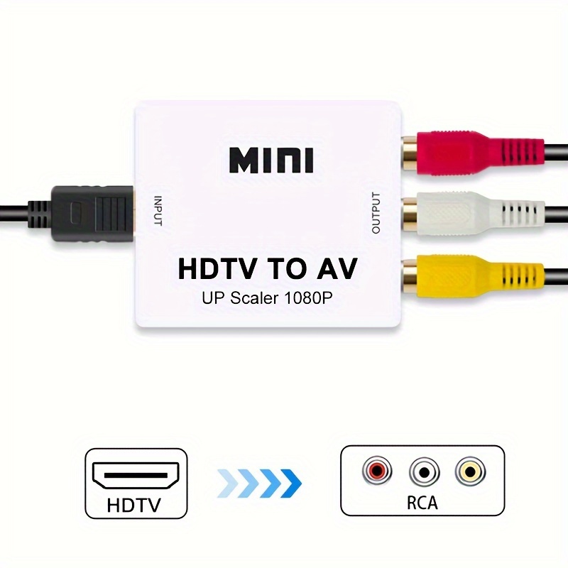 Convertidor Rca Adaptador Av Convertidor Video - Temu