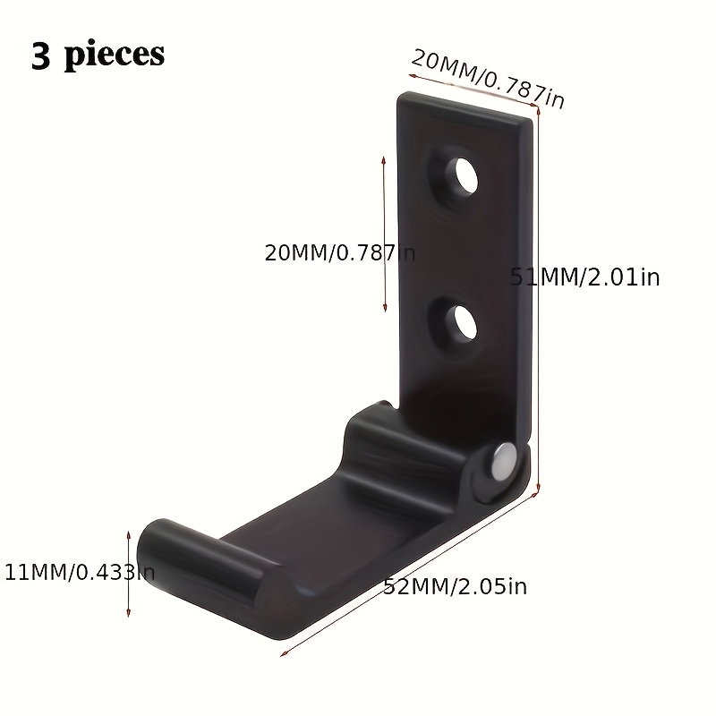 E-shop 2/3 Stück robuste faltbare Mantelhaken aus Aluminiumlegierung - Wandmontage, rostbeständig, zum Aufhängen von Mänteln, Handtüchern, , und