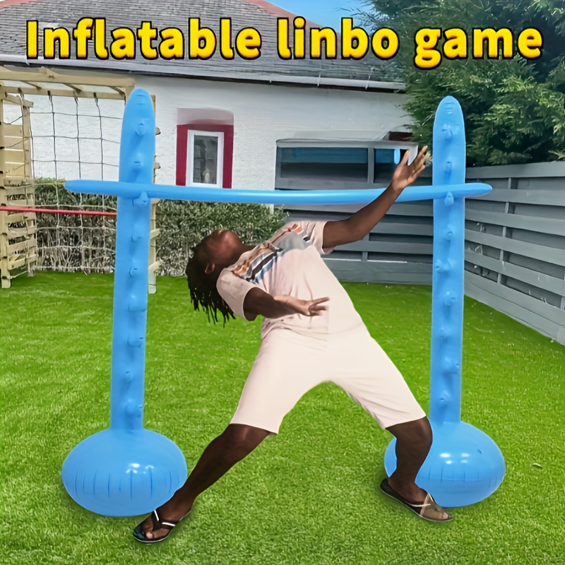 Portable Inflatable Adult Limbo Game Set - Durable Air-Puffed Limbo Sticks - Perfect Interactive Outdoor Celebration Game for Family Festivals, Gatherings & Beach Fun