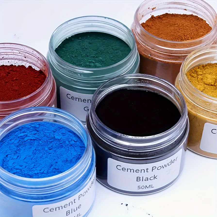 

50ml/1.69oz Diy Concrete Colored Pigment Powder, Water-based Coloring Agent For Gypsum, Epoxy Resin Crafts, And Jewelry Production, Available In 7 Colors