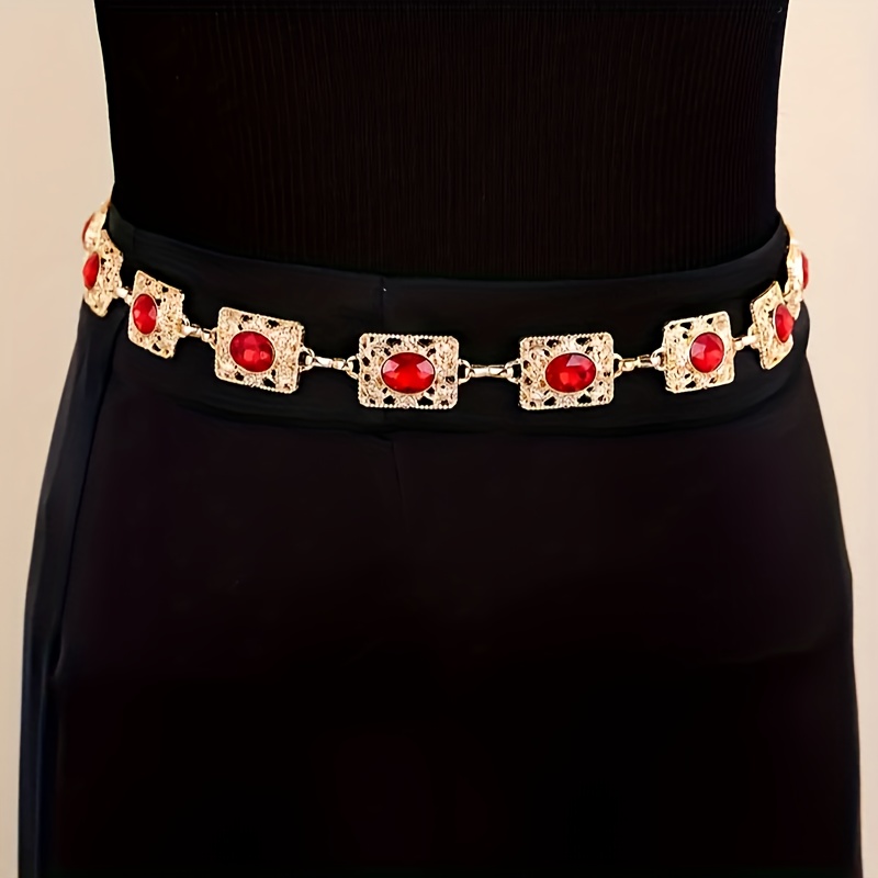 Image of Sparkly Retro Belt Decorative Belt Elegant Dress Dress Belt Additions