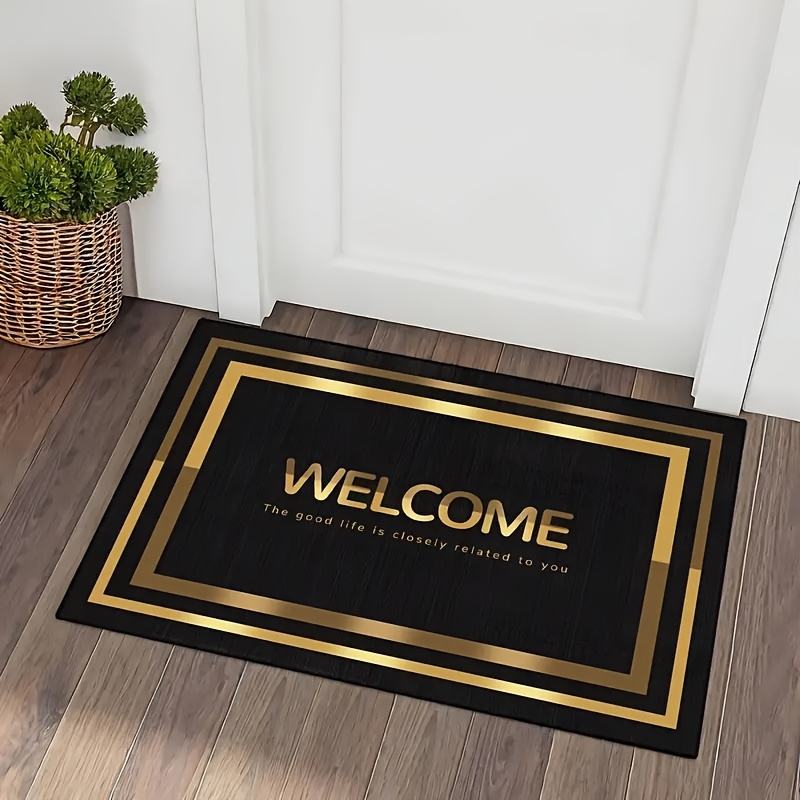 

A Welcome Doormat Made Of Velvet Material With A Non-slip Backing, Suitable For Decorating Multiple Areas As The Entrance, Bedroom, Kitchen, And Bathroom.