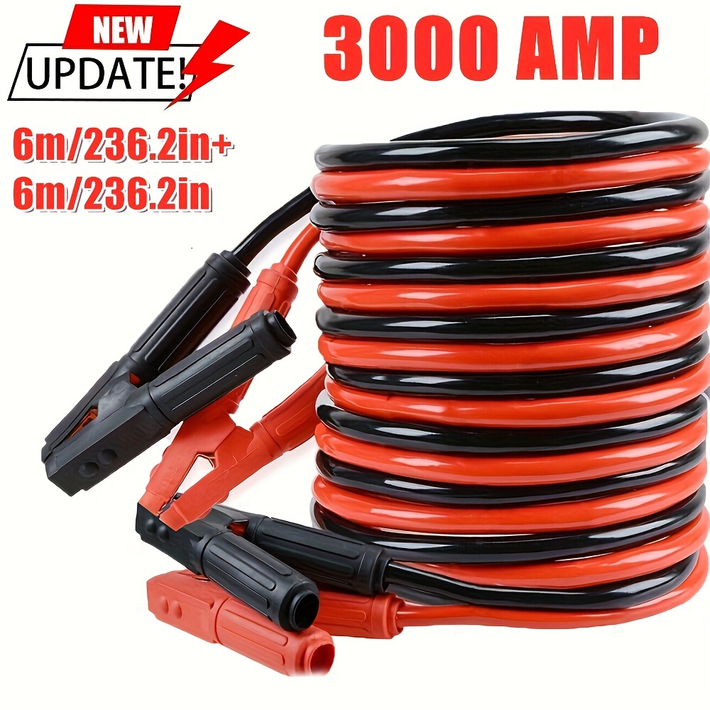 

6m Heavy Duty Jump Leads 3000amp Car Van Battery Starter Booster Cables Jumper