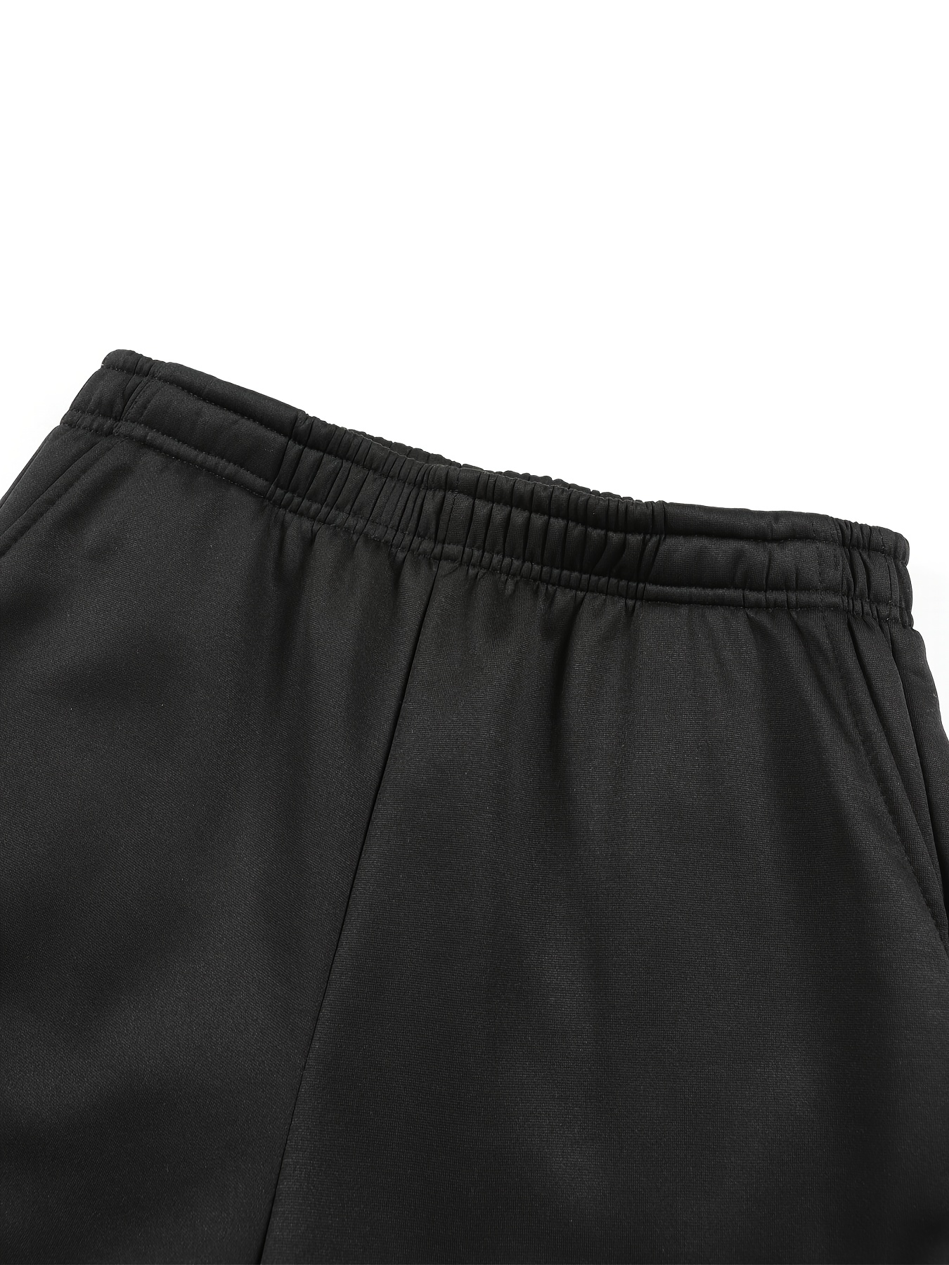 Girls' 4pcs Solid Color Cuffed Jogger Pants Set