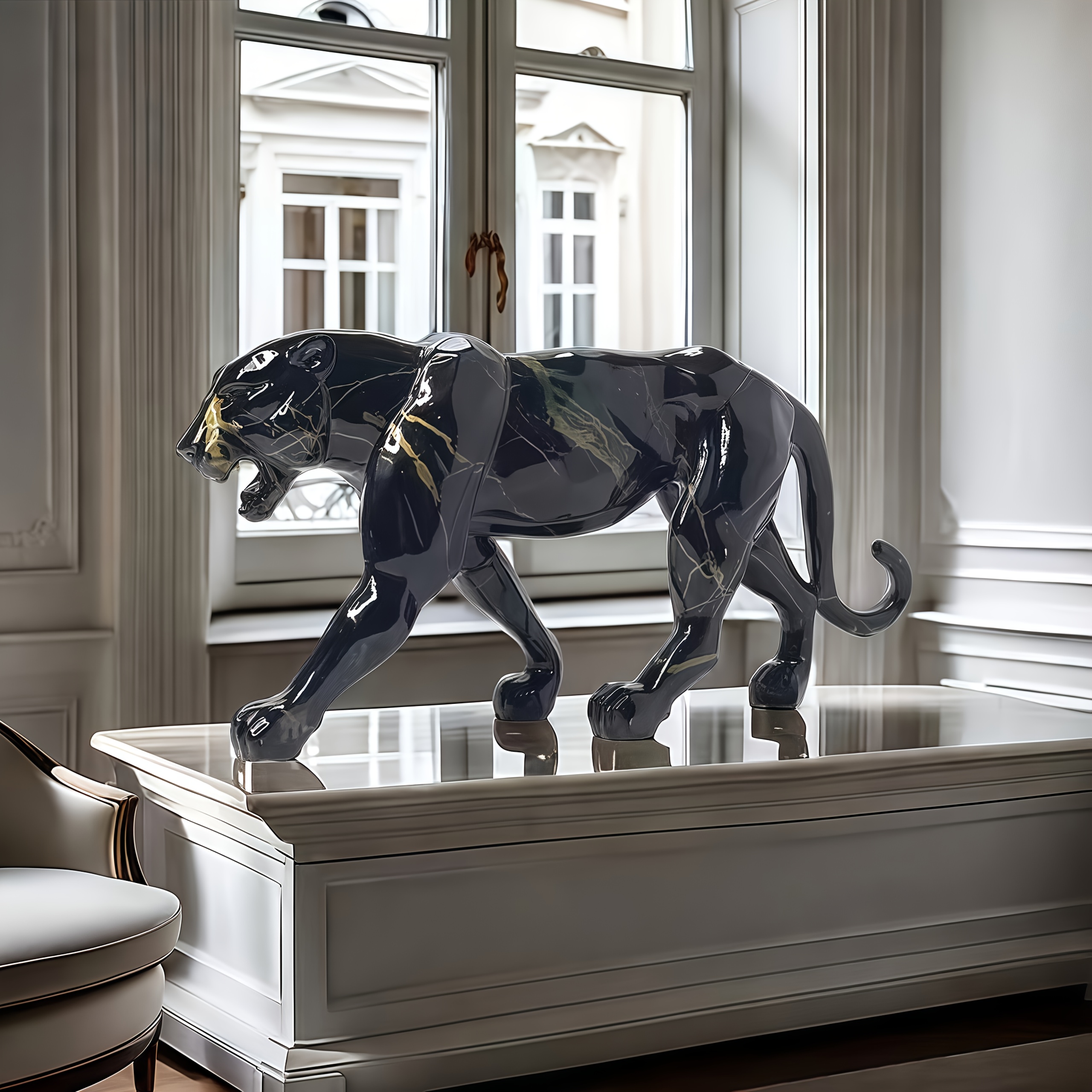 1 stuk Creatief Zwarte Panter Beeld