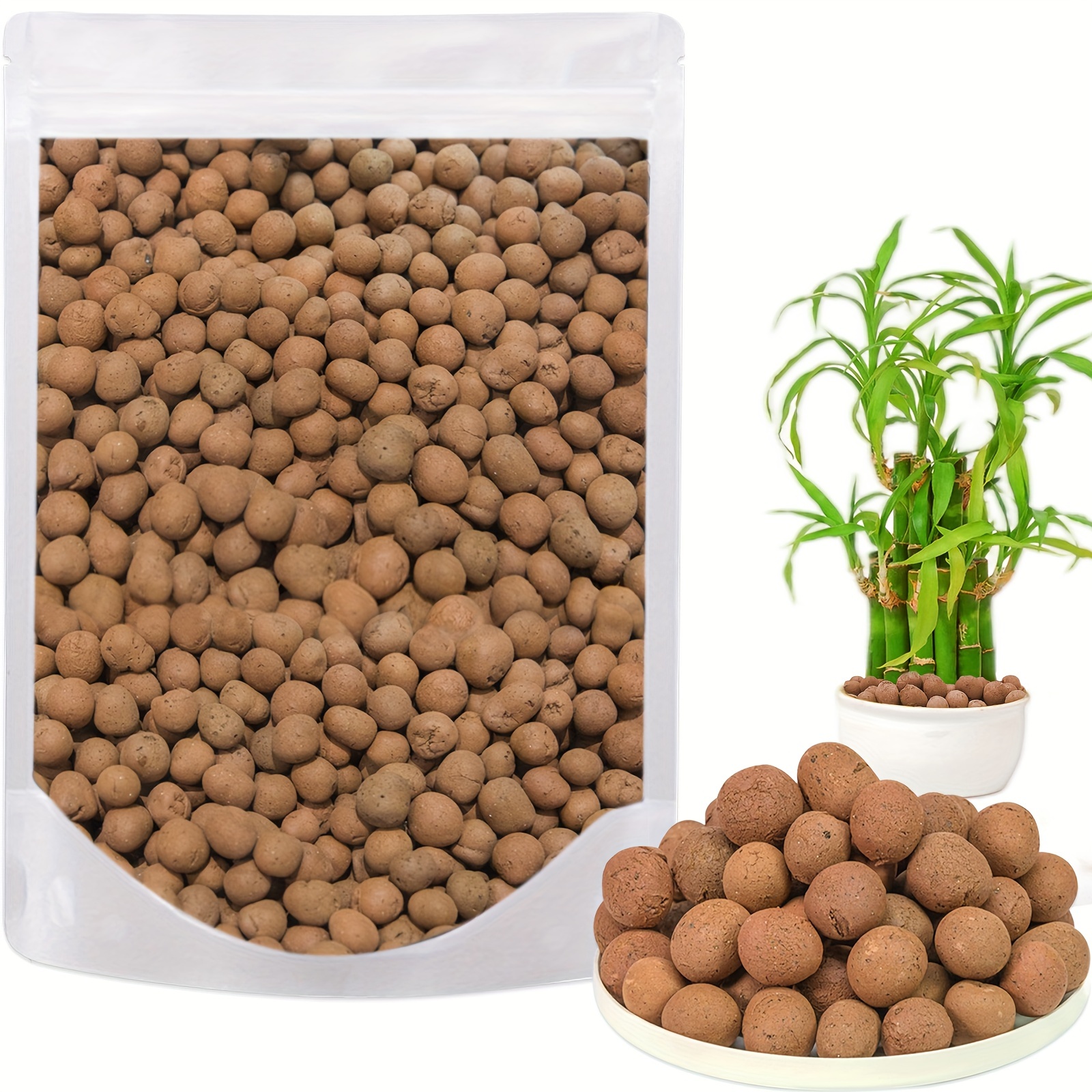 

4lbs For Plants, 4mm-16mm Clay Pebbles Lightweight Clay Grow Media Balls For Reptiles, Hydroponic, Gardening, Orchids, Decoration,