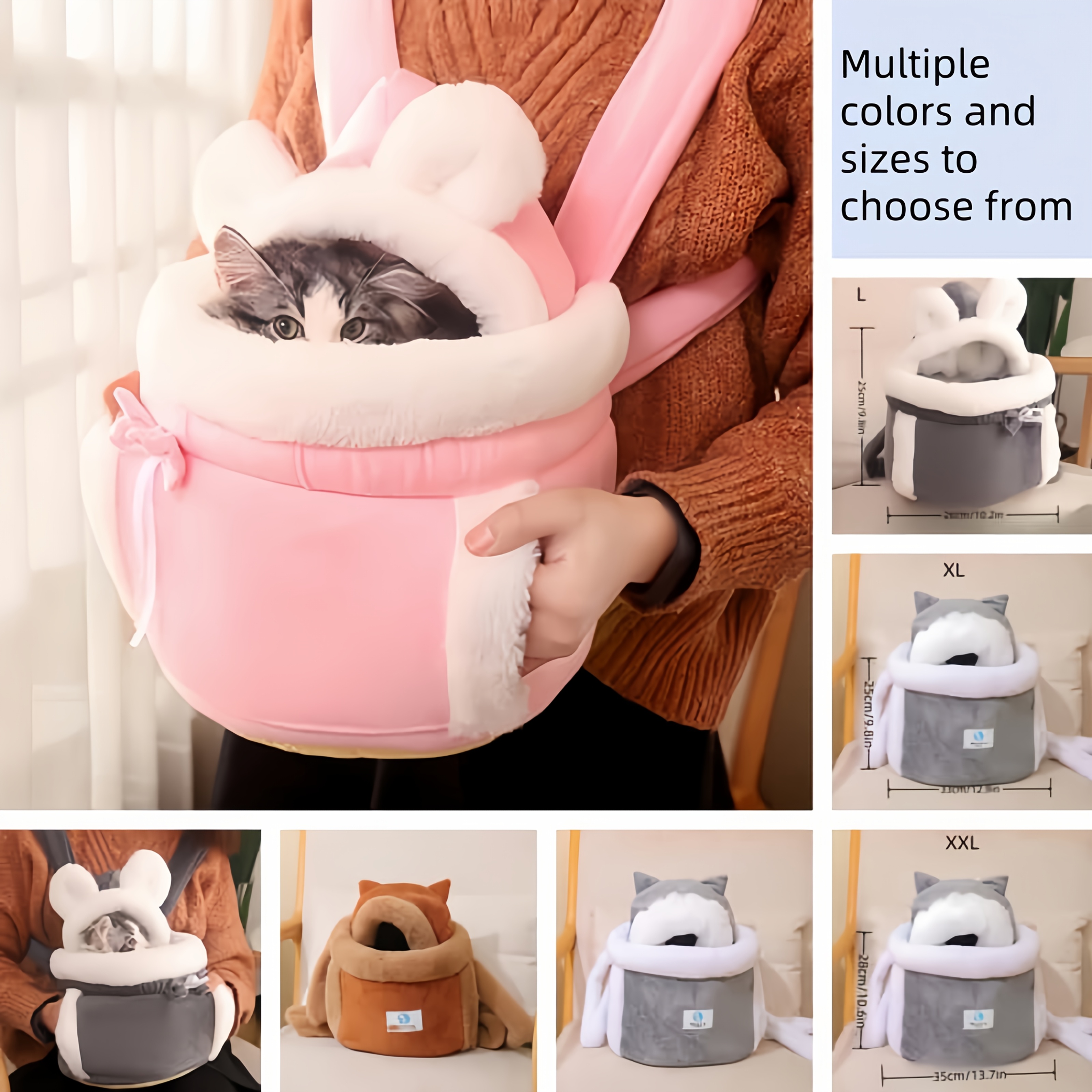 

1pc Soft And Comfortable Cat Backpack, Suitable For Small Cats And Dogs,