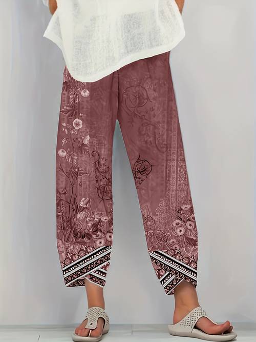taglie forti - taglie forti - pantaloni alla a maniche lunghe con stampa e vestibilità per estive estate