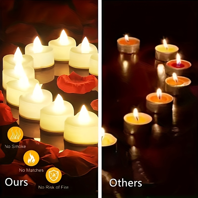 12 velas LED en forma de corazón, velas LED de amor con 200 pétalos de rosa  de seda, pétalos artificiales dispersos para niñas, para el día de San